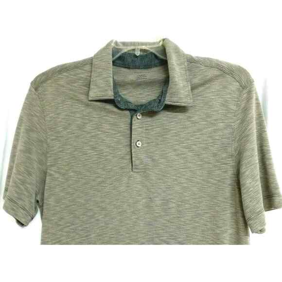 Van Heusen Mens Polo Shirt Large Heather Green Short Sleeve Casual Golf Top - Picture 10 of 11
